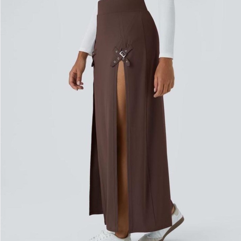 Halara NWT Brown Maxi Skirt - Picture 2 of 8